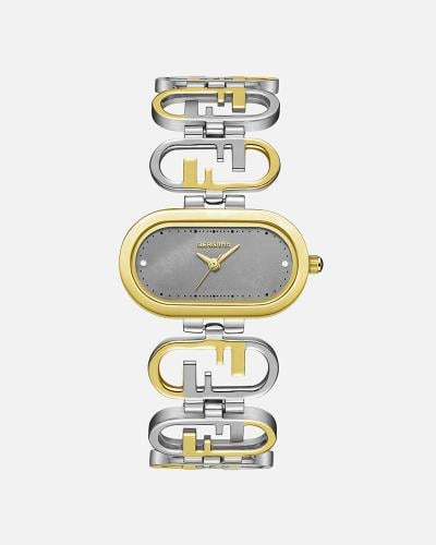 ساعة تشبه قطع الفن المعماري باللون المكس الرصاصي