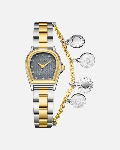 ساعة بتصميم مبتكر باللون المكس ميناء رصاصي