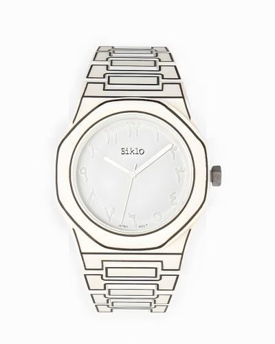 ساعة كربون فايبر ابيض