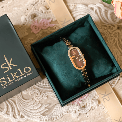 الساعة الاستيل النسائية ذات التفاصيل المميزة لإطلا...