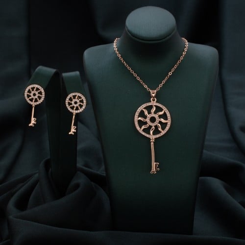 طقم فصوص زركون ناعم نحاسي