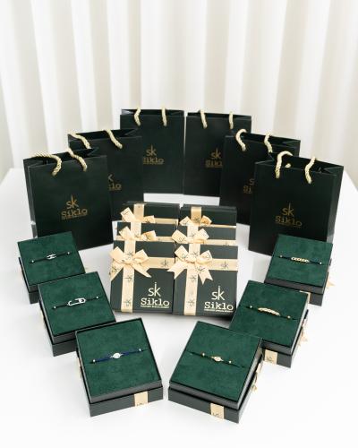 بكج اساور خيط 6 قطع ( علبة + كيس )