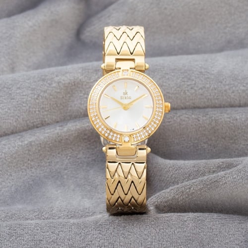 الساعة الاستيل النسائية ذات التفاصيل المميزة لإطلا...