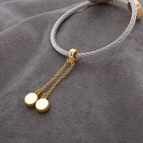 ساعة نسائية حصير باللون الذهبي الفضي ميناء فضي