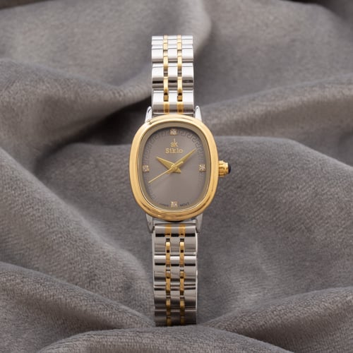 ساعة متفردة من Siklo استيل ذهبي فضي ميناء رصاصي