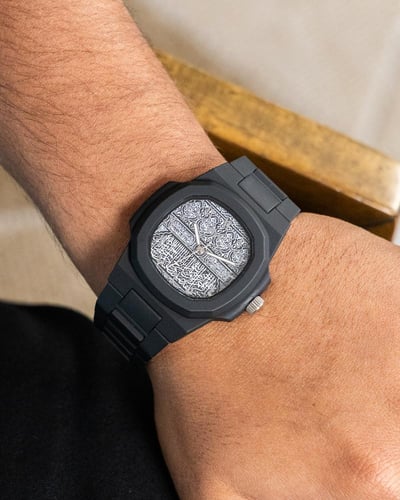 فايبر نقش عربي اسود