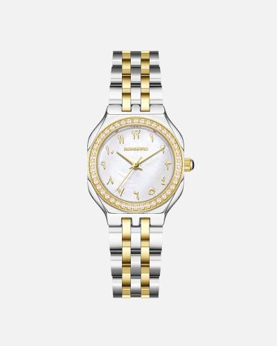 ساعة بتفاصيل دقيقة ارقام عربية باللون المكس ميناء...