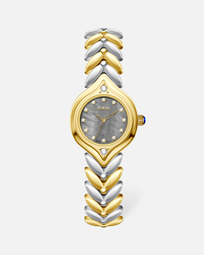 ساعة بتصميم مبتكر باللون المكس الرصاصي