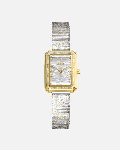 ساعة بتصميم أنيق باللون المكس ميناء ابيض