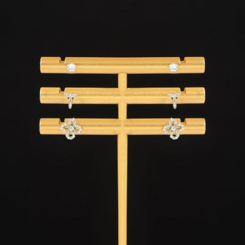 حلق نسائي فضي 6 قطع لحضور أنيق