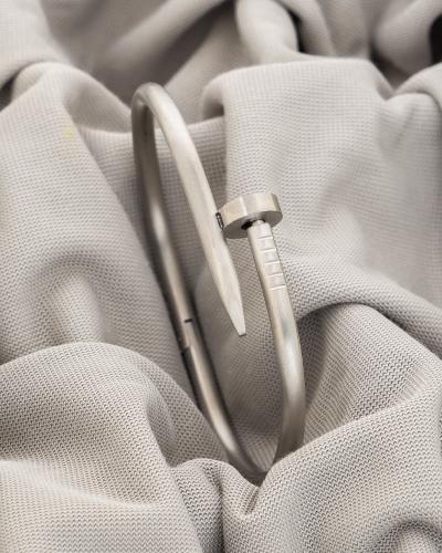 اسوارة مسمار فضي استيل صيحة صاخبة لاتنتهي الحجم ال...