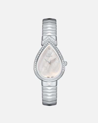 ساعه استيل متفردة فضي ابيض