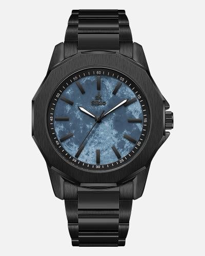 ساعة رجالية بتصميم كلاسيكي خالد باللون الاسود