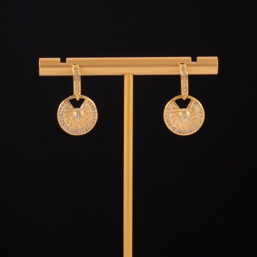 حلق نسائي ذهبي تصميم BIAGIT براق