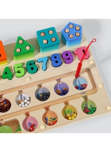 لعبة متاهة الكرة المغناطيسية لتعلم الألوان والأرقا...