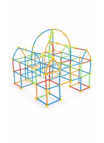 لعبة بناء القش والروابط STEM - 300 قطعة