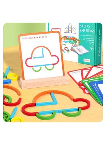 لعبة العصي والحلقات التعليمية مونتيسوري