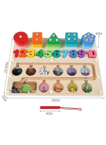 لعبة متاهة الكرة المغناطيسية لتعلم الألوان والأرقا...