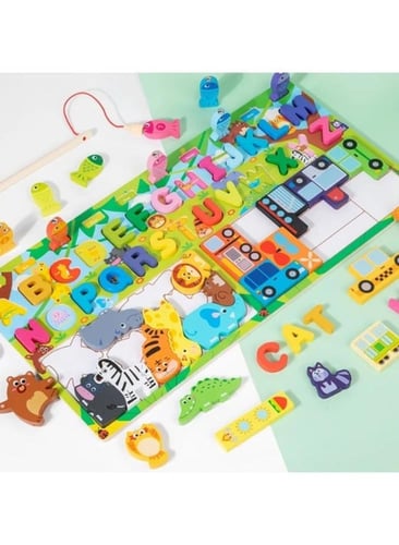 لوحة تعليم الحروف والحيوانات المغناطيسية
