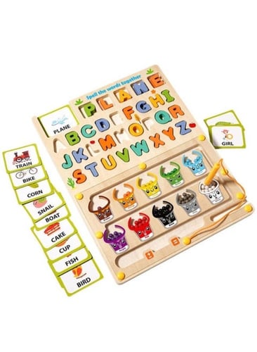 لوحة مونتيسوري لتهجئة الحروف وفرز الألوان