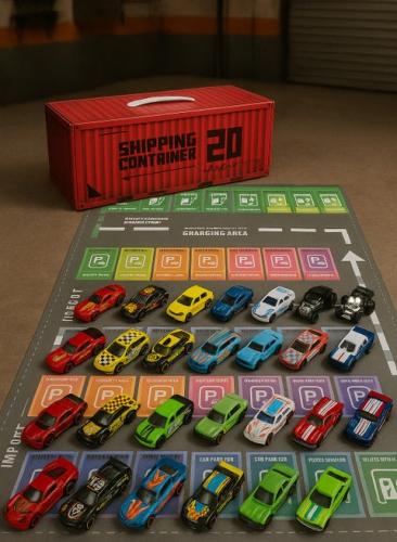 مجموعة ألعاب السيارات المصبوبة بالقالب للأطفال - 4...