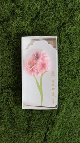 شمعة الورود الفواحة (منتج جاهز)