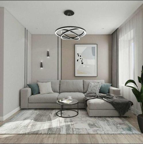 Swedish wood and MDF corner sofa and Thai linen an...