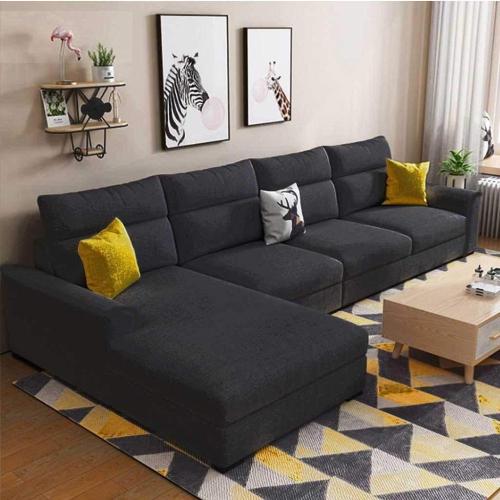 Corner sofa 180×75×80×280 cm - black