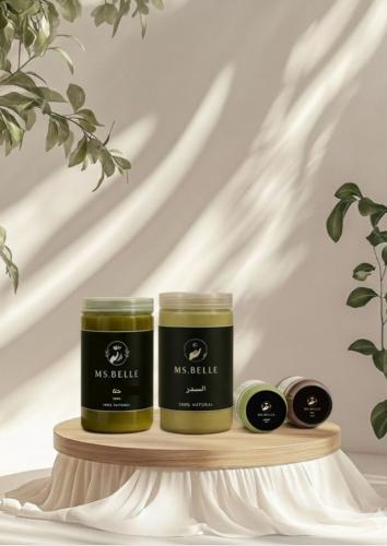 حنا + سدر + أعشاب + مشاط