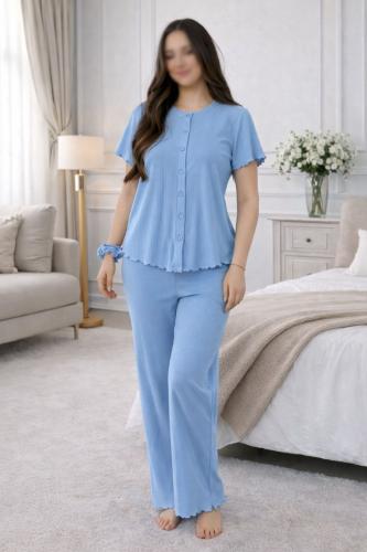 بجامة قطنية #5 مع ربطة شعر قطنية (سكرانشي)