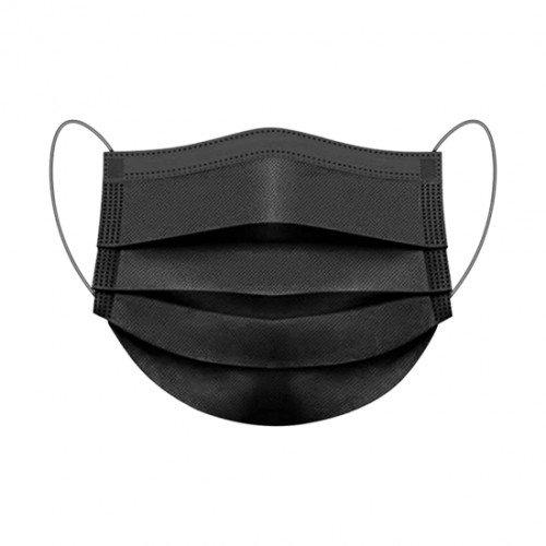 كمامة طبية 3 طبقة - لون أسود