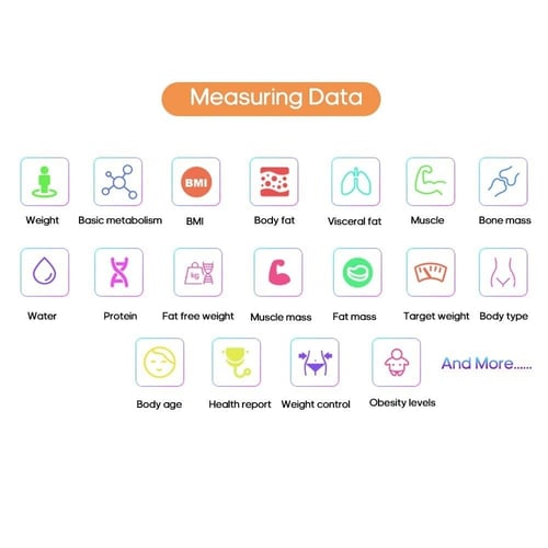 ميزان ذكي لقياس دهون الجسم متعدد الوظائف مناسب للا...
