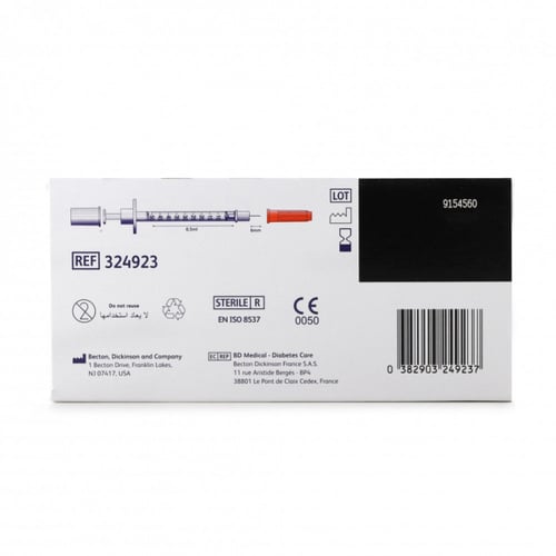 سرنجات أنسولين أمريكي 0.5 مل BD