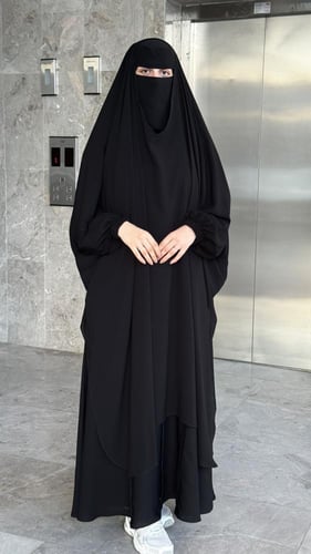 خمارا بأكمام ماسك مع نقاب