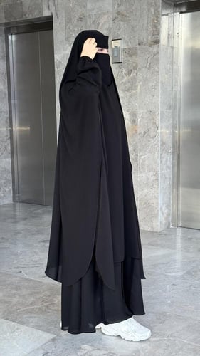 خمارا بأكمام ماسك مع نقاب