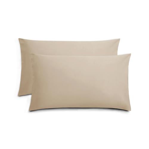 طقم بيت مخدة سادة - 2 قطع - رمادي فاتح