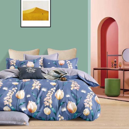 مفرش صيفي مفرد - 4 قطع - سلسلة ميلان - أزرق