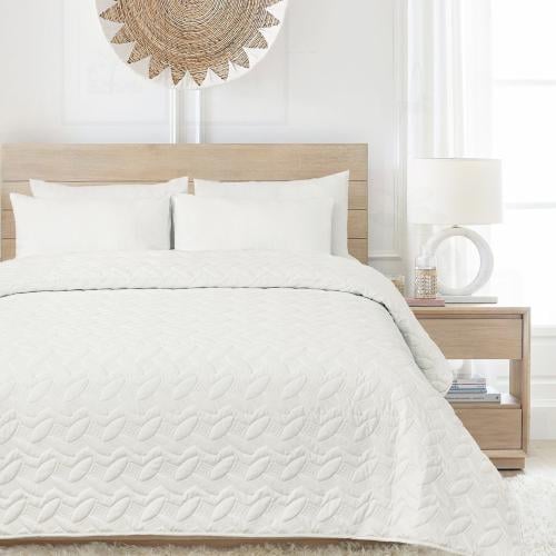 مفرش مضغوط قطن مزدوج - 4 قطع - سلسلة ألبيانا - عاج...