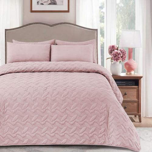 مفرش مضغوط قطن مزدوج - 4 قطع - سلسلة ألبيانا - ورد...