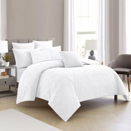 مفرش نفرين جاكار - 8 قطع - سلسلة كاليستا - أبيض