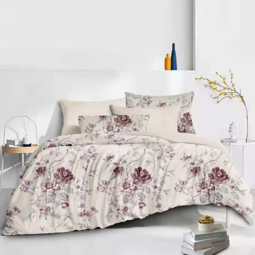 مفرش صيفي مفرد - 4 قطع - سلسلة ميلان - جملي فاتح