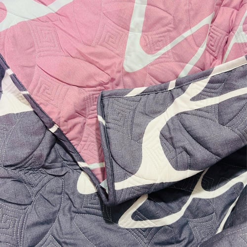 مفرش مضغوط منقوش مزدوج - 6 قطع - سلسلة فلورين - رم...