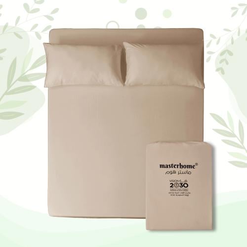 طقم شراشف بارد بامبو مفرد - 2 قطع - بني فاتح