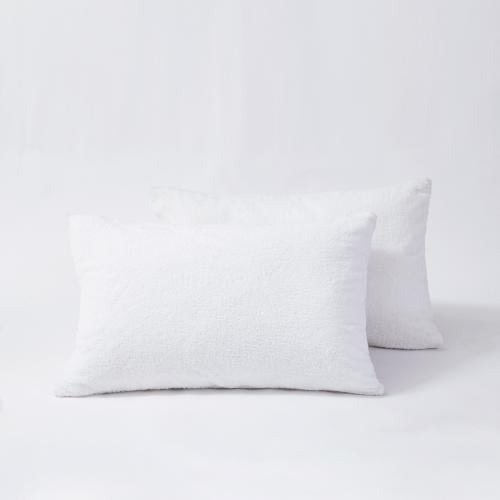 واقي مخدة - 2 قطع - أبيض