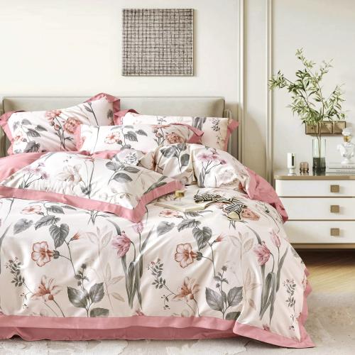 مفارش صيفية قطن ساتين مزدوج - 9 قطع - 300 غرزة - س...