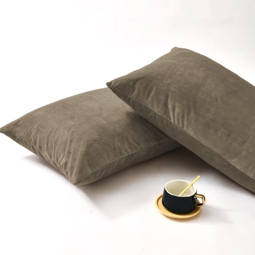 مفرش مزدوج مخمل - 7 قطع - سلسلة لامورا - رمادي داك...