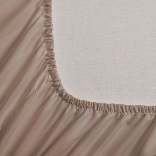 طقم شراشف فندقية مزدوج - 3 قطع - بني