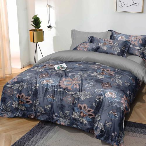 مفرش صيفي مفرد ونص - 4 قطع - سلسلة ميلان - أزرق