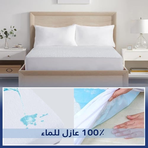 واقي مرتبة كومفورت تلبيسة مرتبة سرير بمقاس مزدوج -...