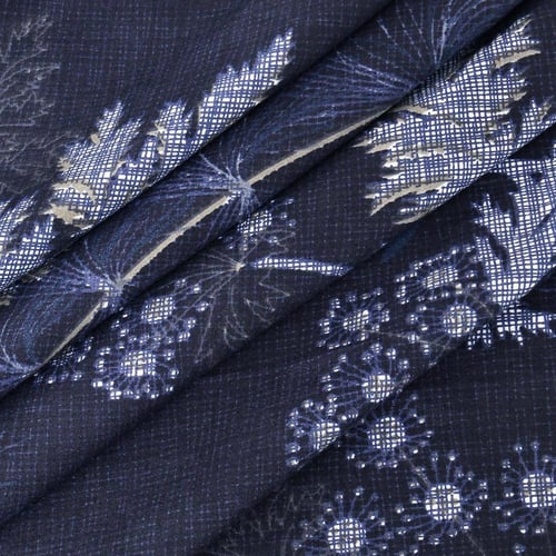 مفرش صيفي مزدوج - 8 قطع - سلسلة سيلين - أزرق داكن